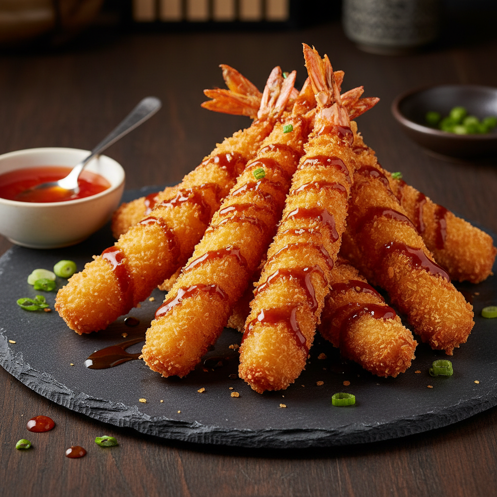 more shrimp and larger also stone plate